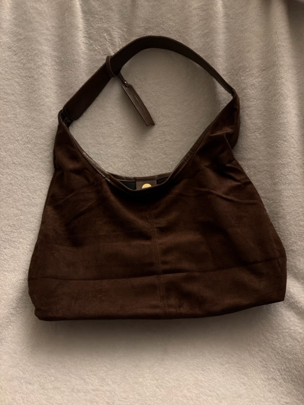 Women's Brown Suede Shoulder Bag